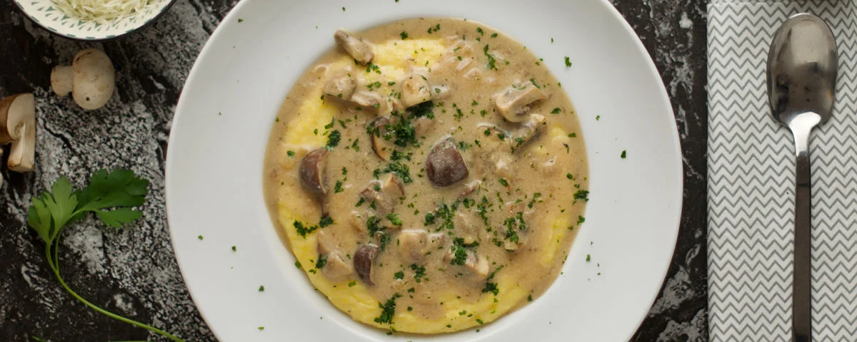 Recipe kit Creamy polenta with mushroom sauce